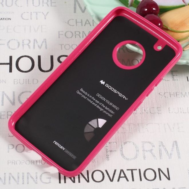 Goospery - Handy Case für Motorola Moto G5 Plus - TPU Softcase - Pearl Jelly Series - rosa
