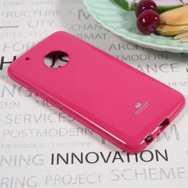 Goospery - Handy Case für Motorola Moto G5 Plus - TPU Softcase - Pearl Jelly Series - rosa