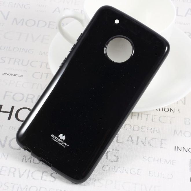 Goospery - Handy Case für Motorola Moto G5 Plus - TPU Softcase - Pearl Jelly Series - schwarz