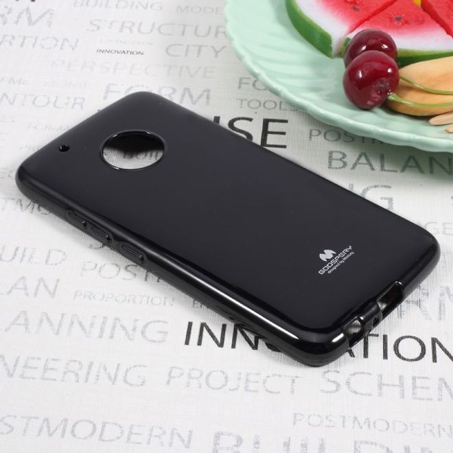 Goospery - Handy Case für Motorola Moto G5 Plus - TPU Softcase - Pearl Jelly Series - schwarz