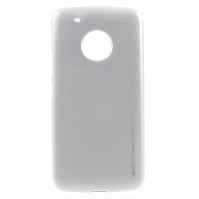 Goospery - Handy Hülle für Motorola Moto G5 Plus - TPU Soft Case - i Jelly Metal Series - silber
