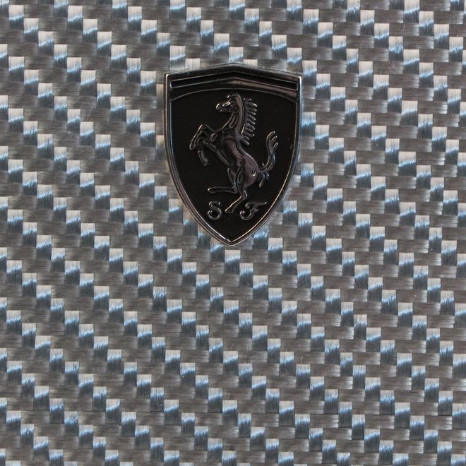 Ferrari - Samsung Galaxy S8 Plus Handy Hülle - Cover aus Plastik/Carbon - Heritage Series - silber