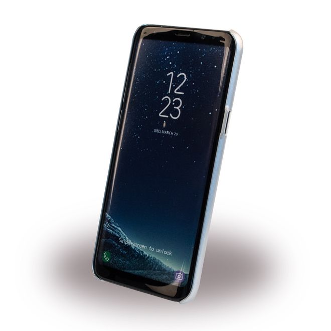 Ferrari - Samsung Galaxy S8 Plus Handy Hülle - Cover aus Plastik/Carbon - Heritage Series - silber