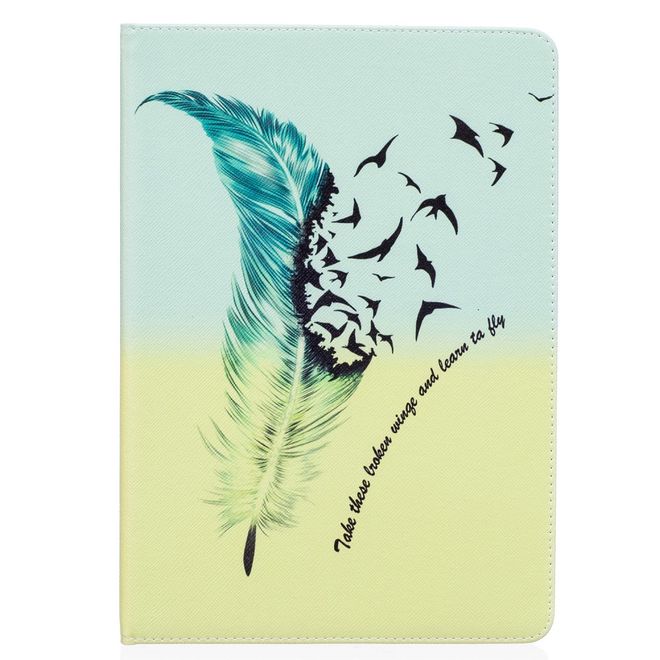 iPad Pro 10.5 Tablet Case - Leather Case - Feathers and Birds
