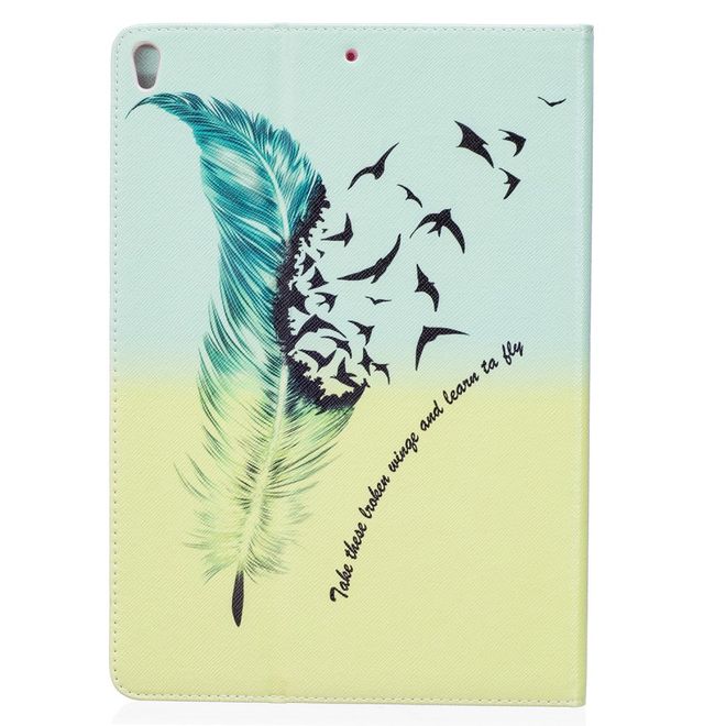 iPad Pro 10.5 Tablet Case - Leather Case - Feathers and Birds