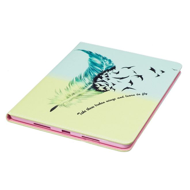 iPad Pro 10.5 Tablet Case - Leather Case - Feathers and Birds