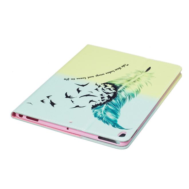 iPad Pro 10.5 Tablet Case - Leather Case - Feathers and Birds