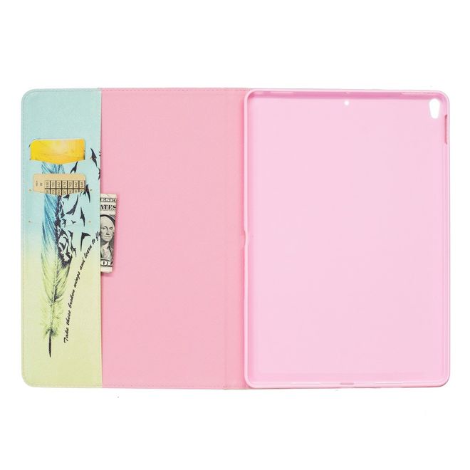 iPad Pro 10.5 Tablet Case - Leather Case - Feathers and Birds
