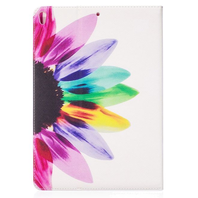 iPad Pro 10.5 Tablet Hülle - Case aus Leder - farbige Blumenblätter