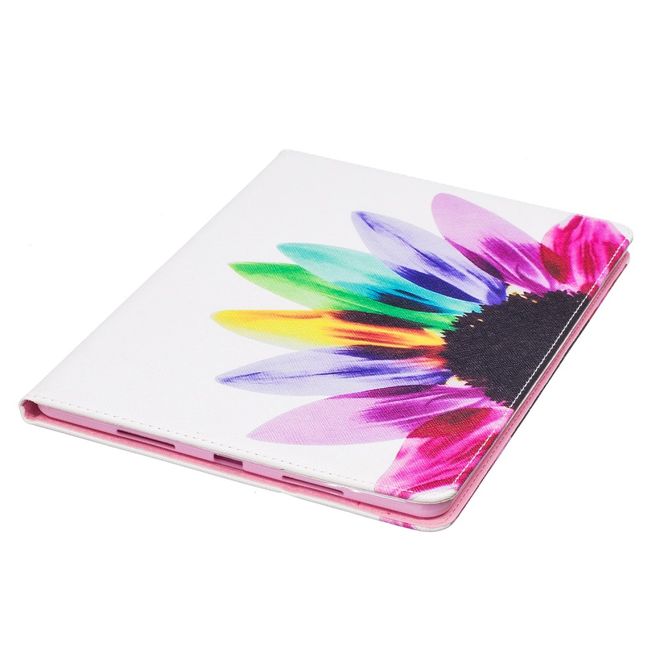 iPad Pro 10.5 Tablet Hülle - Case aus Leder - farbige Blumenblätter