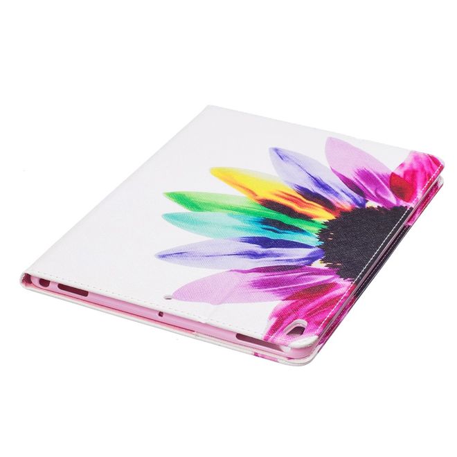 iPad Pro 10.5 Tablet Hülle - Case aus Leder - farbige Blumenblätter