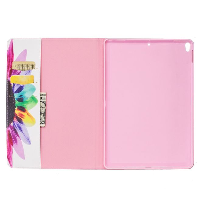 iPad Pro 10.5 Tablet Hülle - Case aus Leder - farbige Blumenblätter