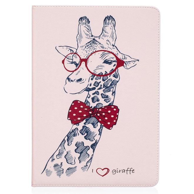 iPad Pro 10.5 Tablet Case - Leather Case - Giraffe with Glasses and Bow Tie