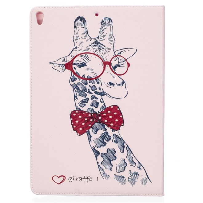 iPad Pro 10.5 Tablet Case - Leather Case - Giraffe with Glasses and Bow Tie