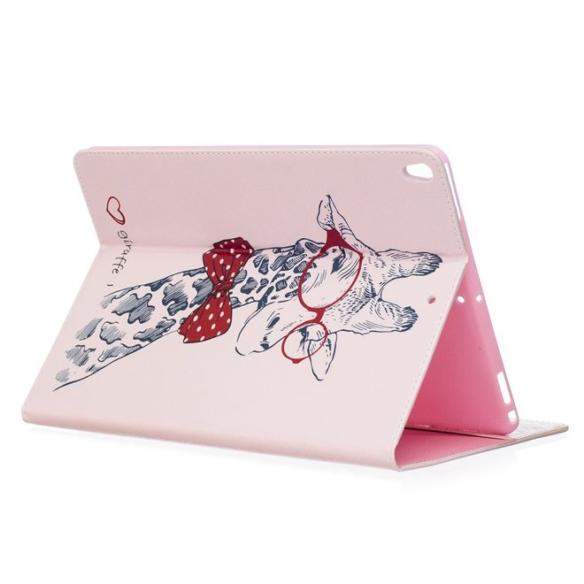 iPad Pro 10.5 Tablet Case - Leather Case - Giraffe with Glasses and Bow Tie