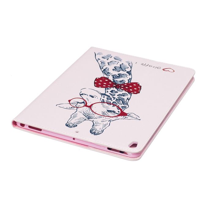 iPad Pro 10.5 Tablet Case - Leather Case - Giraffe with Glasses and Bow Tie