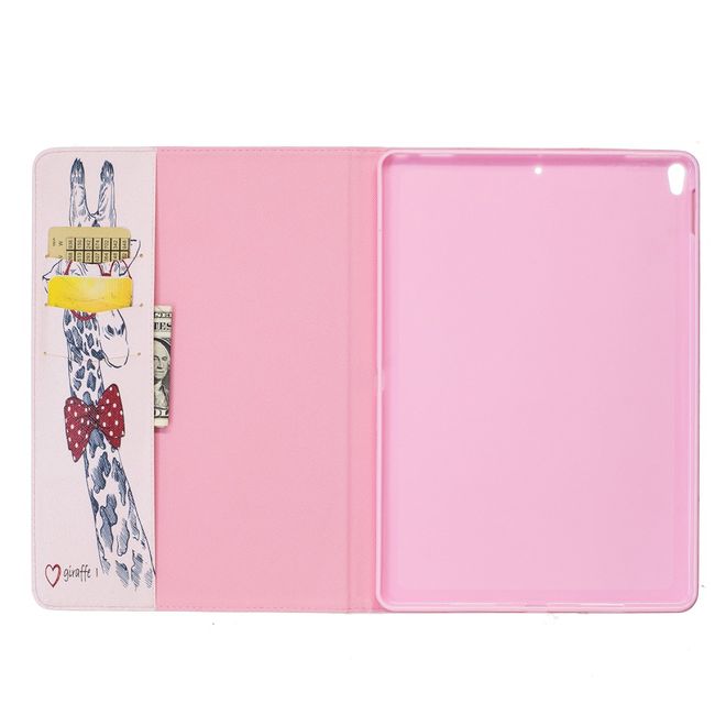 iPad Pro 10.5 Tablet Case - Leather Case - Giraffe with Glasses and Bow Tie