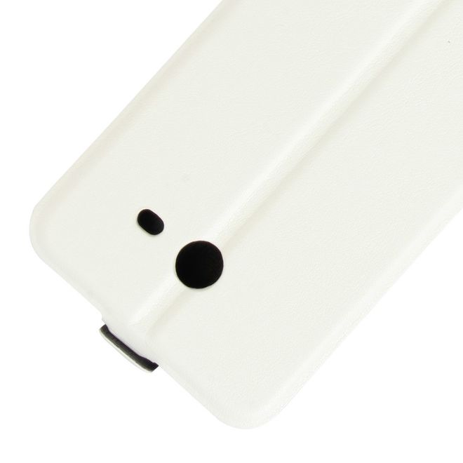 Samsung Galaxy J7 (2017) Hülle - Crazy Horse Leder Case - vertikal - weiss