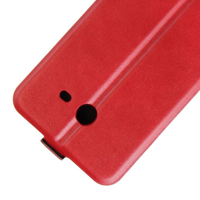 Samsung Galaxy J7 (2017) Hülle - Crazy Horse Leder Case - vertikal - rot