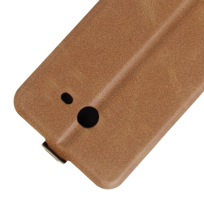 Samsung Galaxy J7 (2017) Hülle - Crazy Horse Leder Case - vertikal - braun