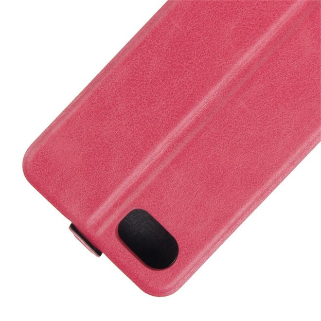 BlackBerry Keyone Handyhülle - Crazy Horse Leder Flipcase - vertikal - rosa