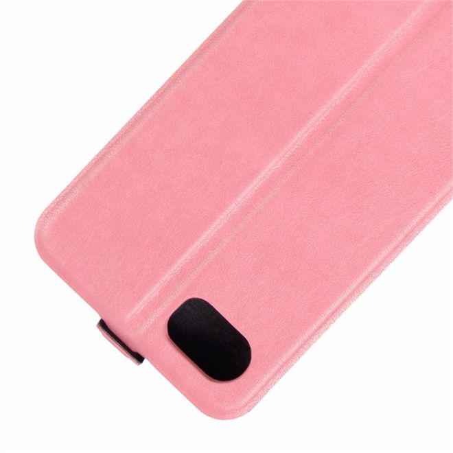 BlackBerry Keyone Handyhülle - Crazy Horse Leder Flipcase - vertikal - pink