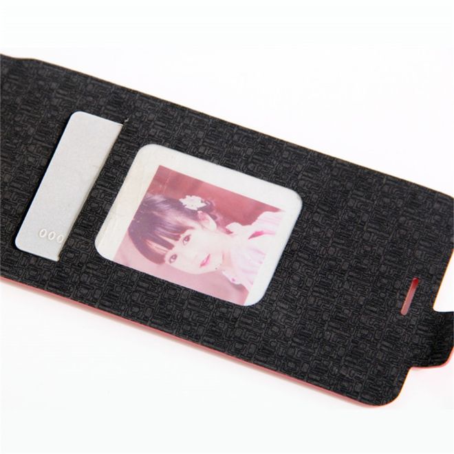BlackBerry Keyone Handyhülle - Crazy Horse Leder Flipcase - vertikal - pink