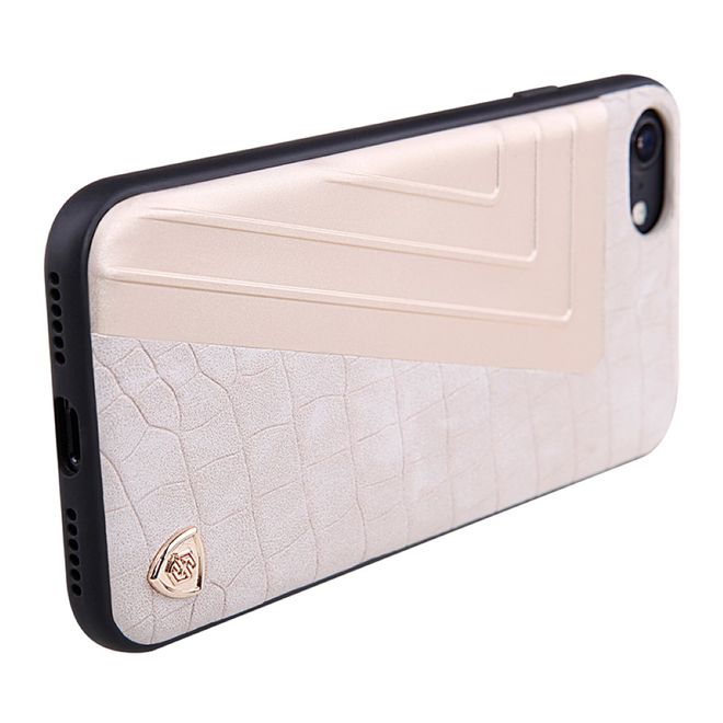 Nillkin - Handyhülle für iPhone SE (2022) / SE (2020) / 8 / 7 - Case aus Leder/Plastik - Hybrid Series - weiss