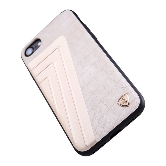 Nillkin - Handyhülle für iPhone SE (2022) / SE (2020) / 8 / 7 - Case aus Leder/Plastik - Hybrid Series - weiss