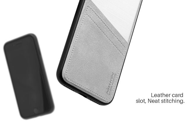 Nillkin - iPhone SE (2022) / SE (2020) / 8 / 7 Handyhülle - Case aus Plastik/Leder - Classy Series - silber