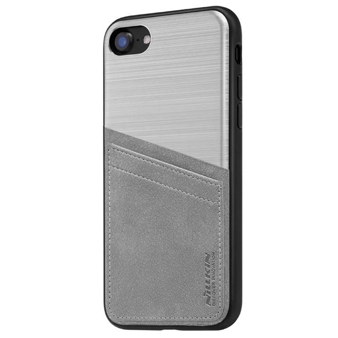 Nillkin - iPhone SE (2022) / SE (2020) / 8 / 7 Handyhülle - Case aus Plastik/Leder - Classy Series - silber