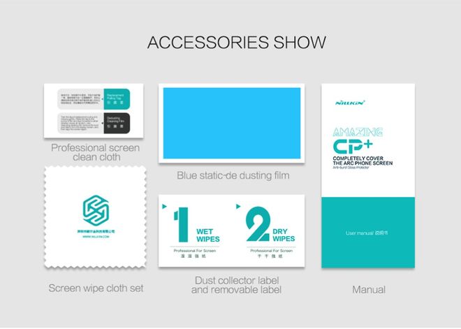 Nillkin - iPhone 8 Plus / 7 Plus Schutzglas - 3D CP+ Max Series - schwarz