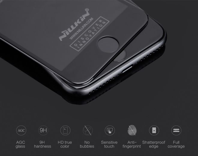 Nillkin - iPhone 8 Plus / 7 Plus Schutzglas - 3D CP+ Max Series - schwarz