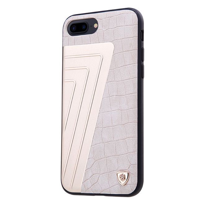 Nillkin - iPhone 8 Plus / 7 Plus Hülle - Case aus Leder/Plastik - Hybrid Series - weiss