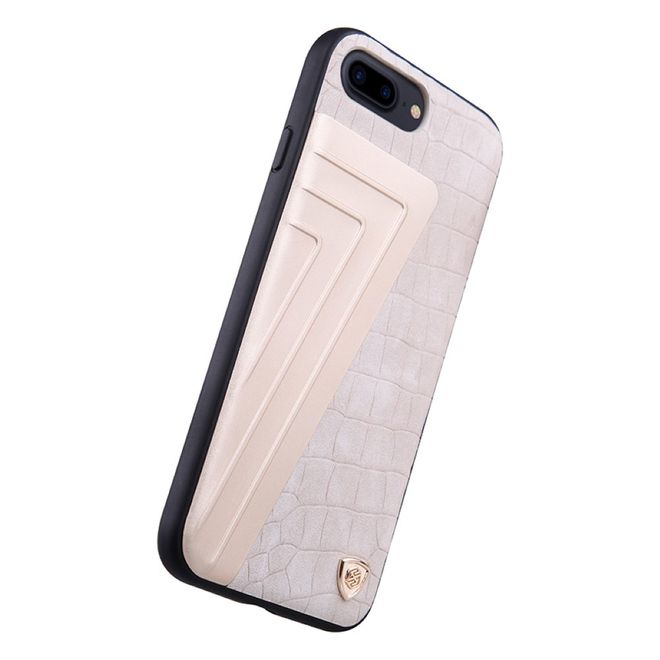 Nillkin - iPhone 8 Plus / 7 Plus Hülle - Case aus Leder/Plastik - Hybrid Series - weiss