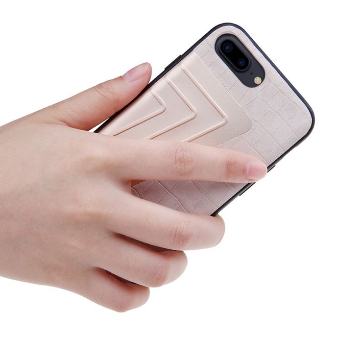 Nillkin - iPhone 8 Plus / 7 Plus Hülle - Case aus Leder/Plastik - Hybrid Series - weiss