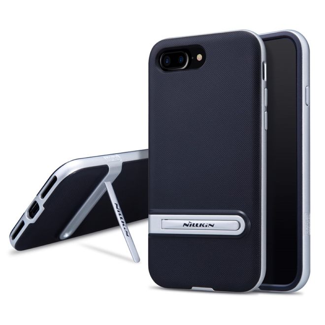 Nillkin - iPhone 8 Plus / 7 Plus Handyhülle - Robustes Case aus Plastik - mit Kickstand - Youth Series - silber