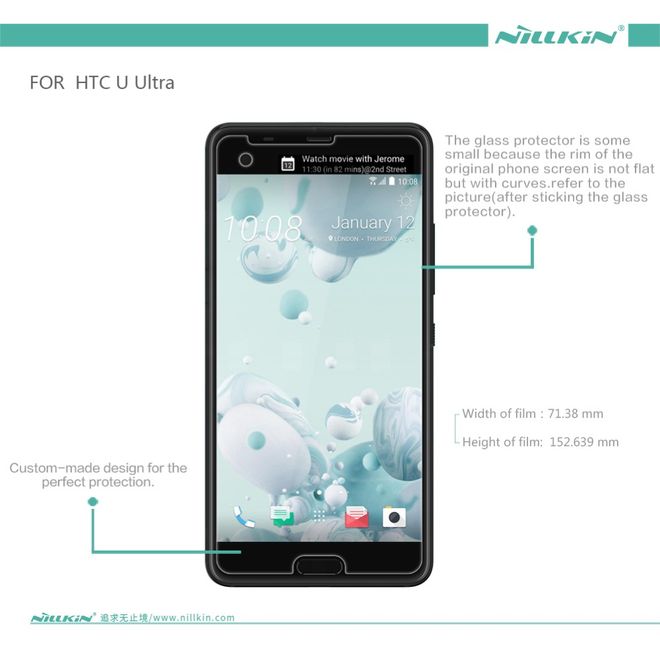 Nillkin - HTC U Ultra Schutzfolie - Matt Anti-Glare - Matte Series