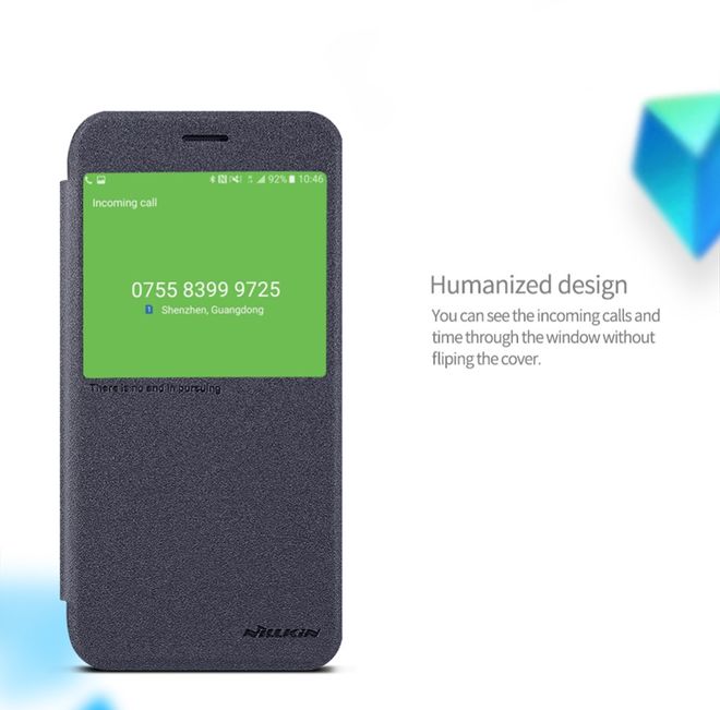 Nillkin - Samsung Galaxy A5 (2017) Case - Leder Hülle - Sparkle Series - schwarz