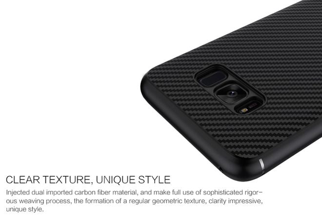 Nillkin - Samsung Galaxy S8 Handy Case - Hülle aus Plastik/Carbon - Synthetic Fiber Series - schwarz