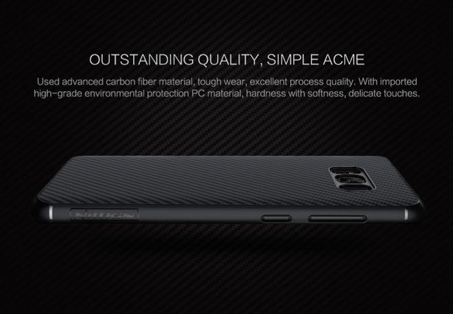 Nillkin - Samsung Galaxy S8 Handy Case - Hülle aus Plastik/Carbon - Synthetic Fiber Series - schwarz