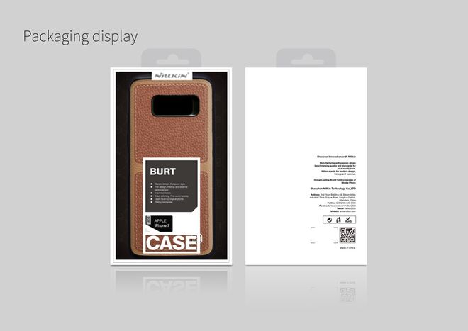 Nillkin - Samsung Galaxy S8 Plus Handy Hülle - Backcover aus Leder/Plastik - Burt Series - braun