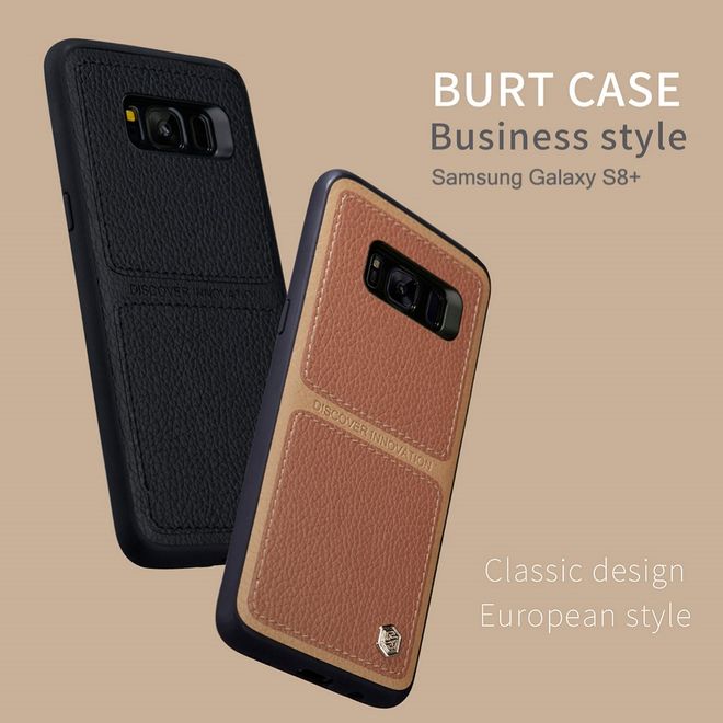 Nillkin - Samsung Galaxy S8 Plus Handy Hülle - Backcover aus Leder/Plastik - Burt Series - braun