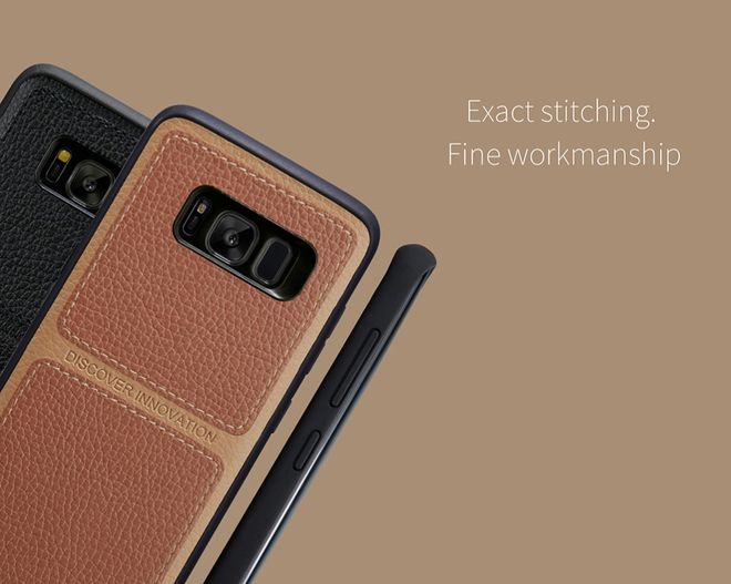 Nillkin - Samsung Galaxy S8 Plus Handy Hülle - Backcover aus Leder/Plastik - Burt Series - schwarz