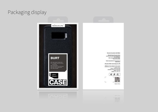 Nillkin - Samsung Galaxy S8 Plus Handy Hülle - Backcover aus Leder/Plastik - Burt Series - schwarz