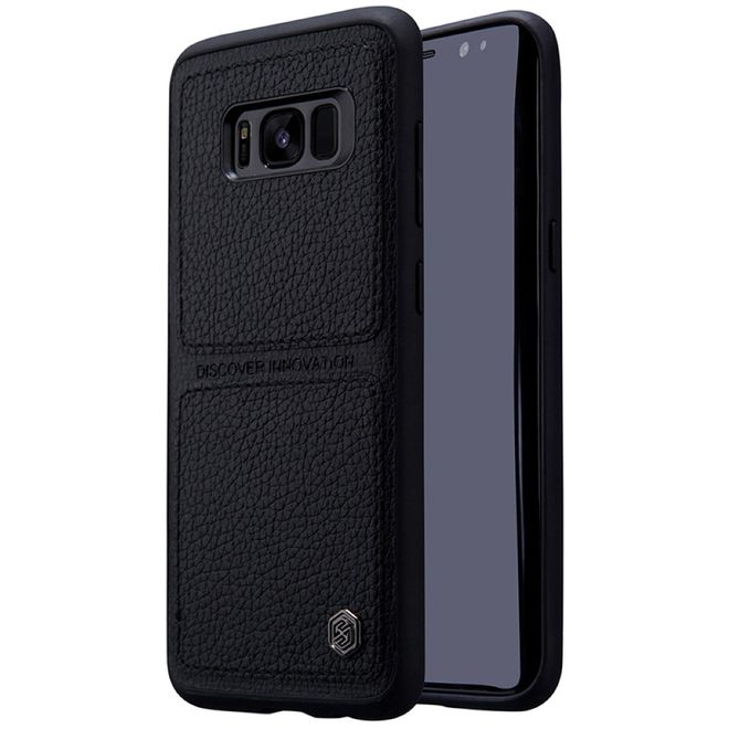 Nillkin - Samsung Galaxy S8 Plus Handy Hülle - Backcover aus Leder/Plastik - Burt Series - schwarz