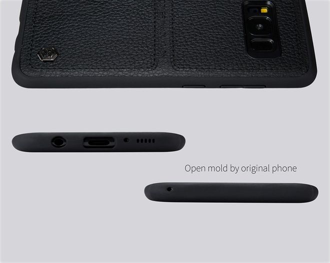 Nillkin - Samsung Galaxy S8 Plus Handy Hülle - Backcover aus Leder/Plastik - Burt Series - schwarz