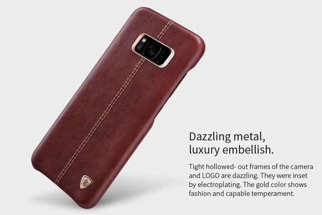 Nillkin - Samsung Galaxy S8 Plus Handy Hülle - Case aus Leder/Plastik - Englon Series - braun