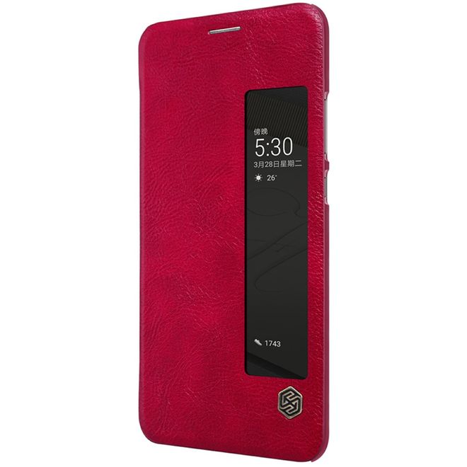 Nillkin - Handyhülle für Huawei P10 Plus - Leder Hülle - Qin Series - rot
