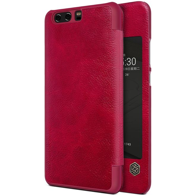 Nillkin - Handyhülle für Huawei P10 Plus - Leder Hülle - Qin Series - rot